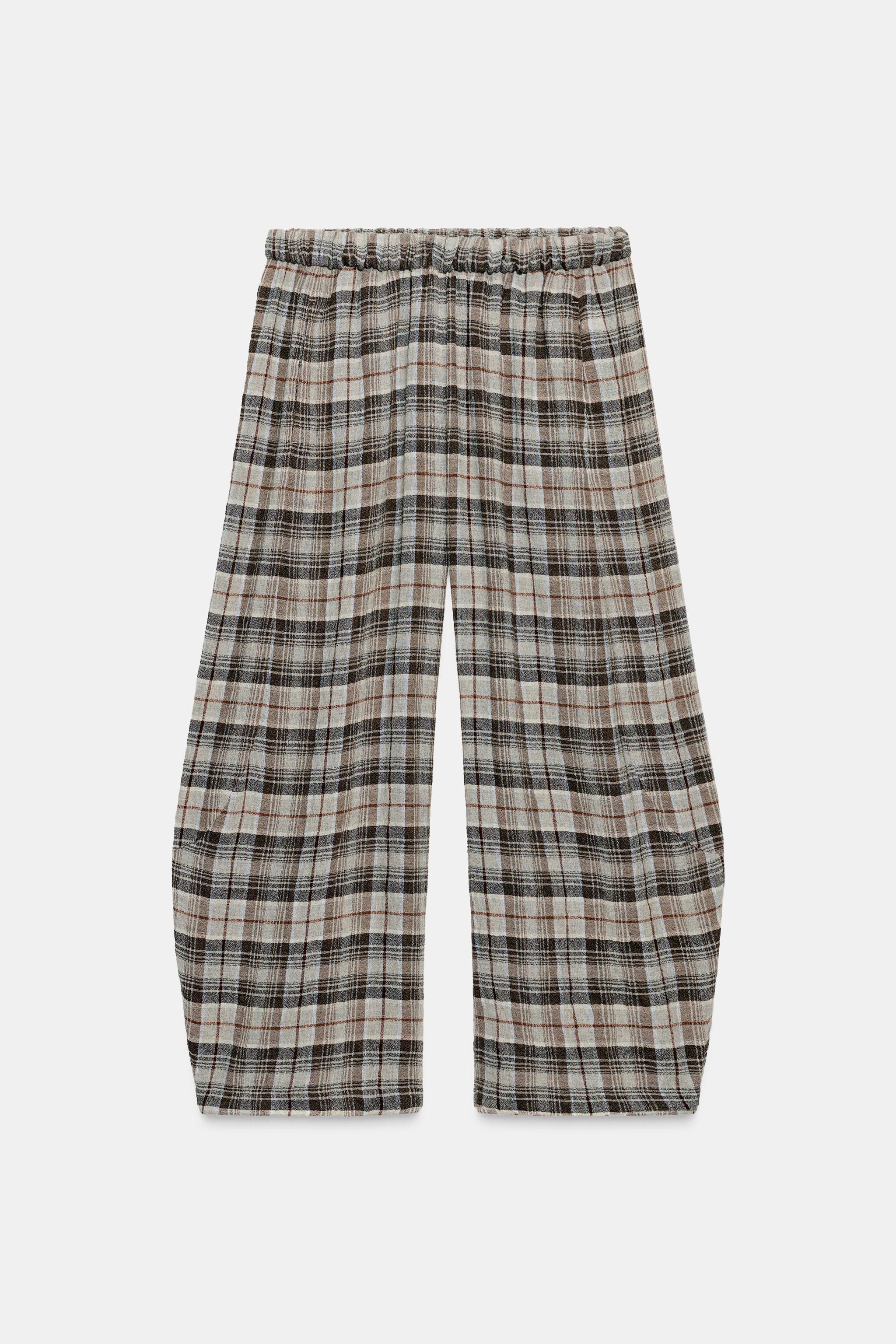 PLAID VOLUME PANTS ZW COLLECTION